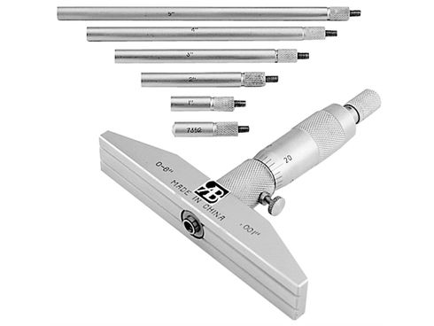 4 INCH DEPTH MICROMETER SET (2-1/2 INCH BASE)