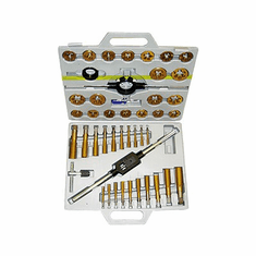 45 PIECE TAP&DIE SET (1/4-1 INCH) - TIN COATED 