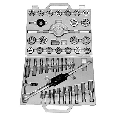 45 PIECE TAP & DIE SET (1/4-1 INCH) - TUNGSTEN 45 PIECE TAP & DIE SET (1/4-1 INCH) - TUNGSTEN
