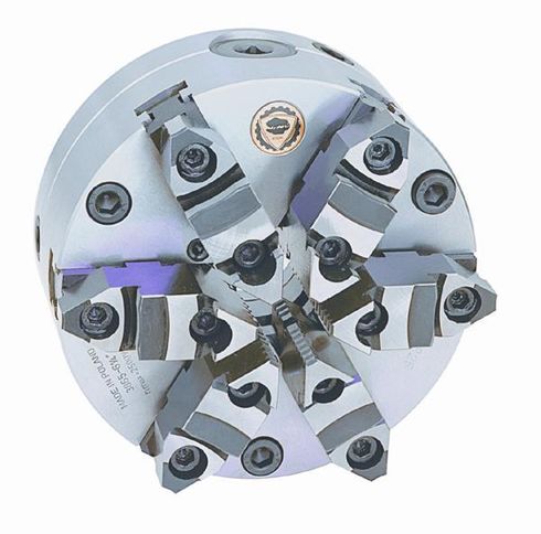 8" Bison 6 Jaw "SetTru" Forged Lathe Chuck + Adapter Plate