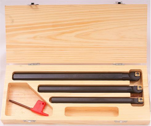 AJAX 3 PIECE (1/2-5/8 & 3/4 INCH) SCLCR INDEXABLE BORING BAR SET | 1001-0021