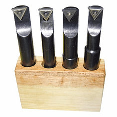 AJAX 4 PIECE 1/2 INCH ROUND SHANK INDEXABLE BORING BAR SET | 1001-0704