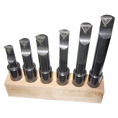 AJAX 6 PIECE 5/8 INCH ROUND SHANK INDEXABLE BORING BAR SET | 1001-0706