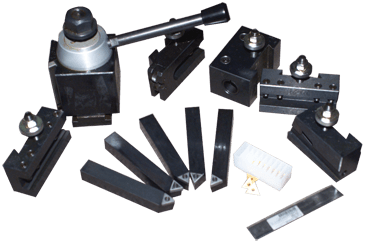 Ajax CXA 13" to 18" Wedge Toolpost Set with Indexable Tools 