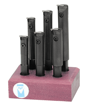 APT High Performance Indexable 6 Piece Boring Bar Set - Right Hand 5/8'' Shank FL50LC625