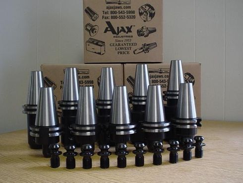 Bison 10 End Mill Holders <br>And + 10 Haas Knobs 