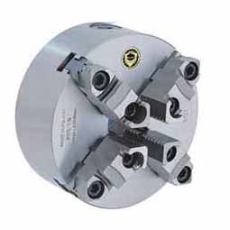 BISON 4-Jaw (2 Piece) Scroll Chuck Forged Steel Body Plain Back 6 inch 7-841-0600 