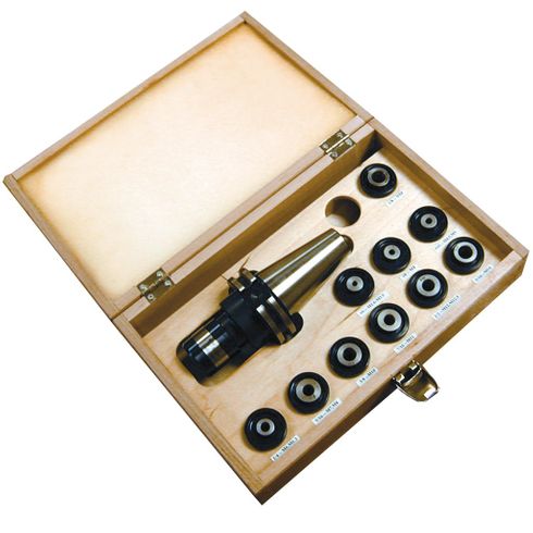 Bison CAT 40 V-Flange Rigid Tap Holder 11pc Box Set