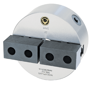 Bison Self-Centering Lathe Chuck - 8" Plain Mount, 2-Jaw 7-830-0800