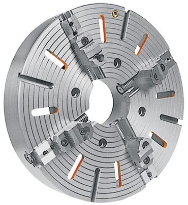 Bison Steel Body Independent Lathe Chuck - 8" Plain Mount, 4-Jaw 7-855-0800