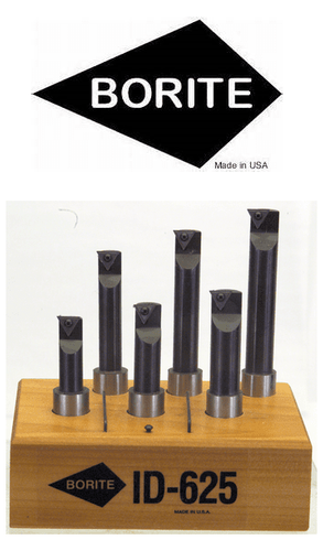 Borite Indexable Boring Bar 4 Piece Set- 1/2" SH-7/16" Min Bore 