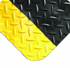 Diamond-Plate Select 3' x 5' Black/Yellow Work Mat RV6024935