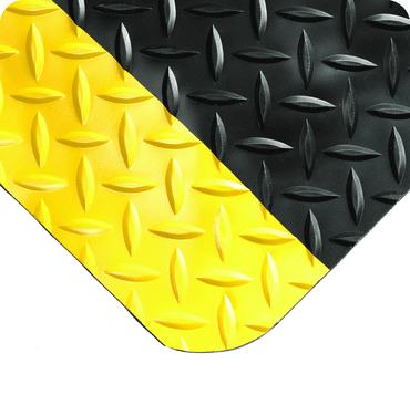 Diamond Plate SpongeCote Floor Mat - 2' x 3' x 9/16" Thick - (Black/Yellow Anti-Fatigue Coating) RV6024641 Diamond Plate SpongeCote Floor Mat - 2' x 3' x 9/16" Thick - (Black/Yellow Anti-Fatigue Coating) RV6024641