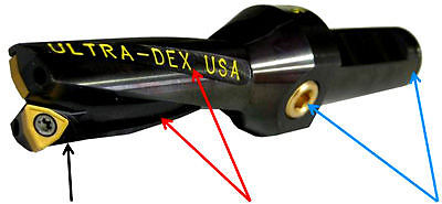 Indexable Drill 1.343" Coolant Thru 2xD Shank Drilling Indexable Drill 1.343" Coolant Thru 2xD Shank Drilling