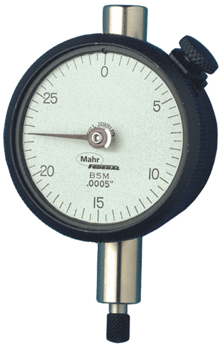 Mahr Federal .025 Total Range - 0-5-0 Dial Reading - AGD 1 Dial Indicator