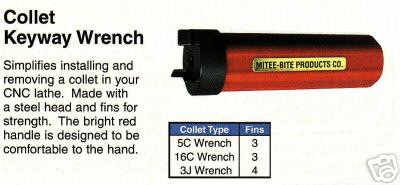 Mitee 5C Collet Wrench Fit's All 5C Collets NEW ITEM