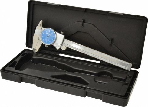 Mitutoyo 0-6 Dial Caliper Blue Face .001 Graduation 505-675-51