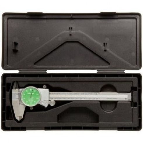 Mitutoyo 0-6 Dial Caliper Green Face .001 Graduation 505-675-53