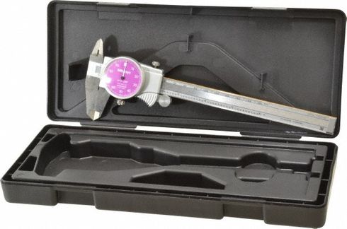 Mitutoyo 0-6 Dial Caliper Purple Face .001 Graduation 505-675-52