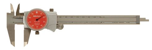 Mitutoyo 0-6 Dial Caliper Red Face .001 Graduation 505-675-54