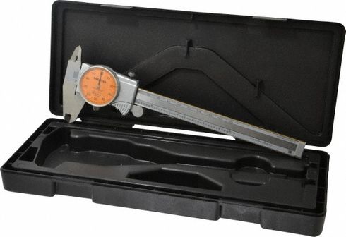 Mitutoyo 0-6" ORANGE FACE DIAL CALIPER 505-675-55