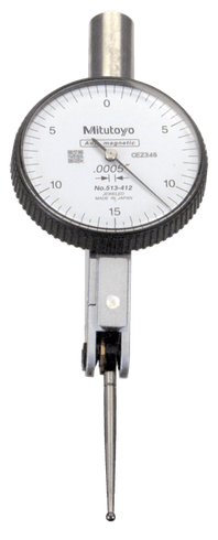 Mitutoyo .030 Range - .0005 Graduation - Long Point Quik-Set Dial Test Indicator Kit