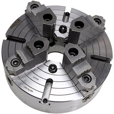 Buck 4-Jaw, 10" Independent Forged Steel Chuck, Reversible Jaws