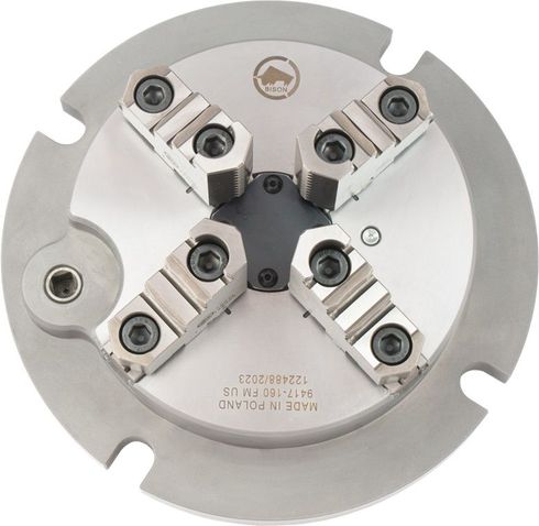 Bison 8" Low Profile 4-Jaw Sealed Stationary Self-Centering Chuck