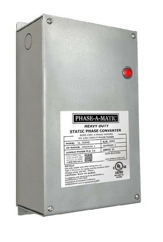 Phase-A-Matic Static Phase Converter Horse Power 4 - 8 UL-900HD