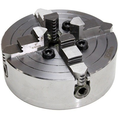 Buck 4-Jaw, 6" Independent Forged Steel Chuck, Solid Jaws