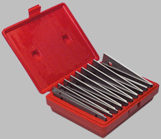 Procheck #TPS11 - 10 Piece Set - 1/8'' Thickness - 1/8'' Increments - 1/2 to 1-5/8'' - Parallel Set NM55TPS11