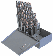 Morse 29 Pc. 1/16" - 1/2" by 64ths HSS Gold & Black Finish Jobber Drill Set 