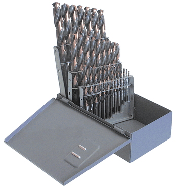 Rapidkut 29 Pc. 1/16" - 1/2" by 64ths HSS Gold & Black Finish Jobber Drill Set Rapidkut 29 Pc. 1/16" - 1/2" by 64ths HSS Gold & Black Finish Jobber Drill Set
