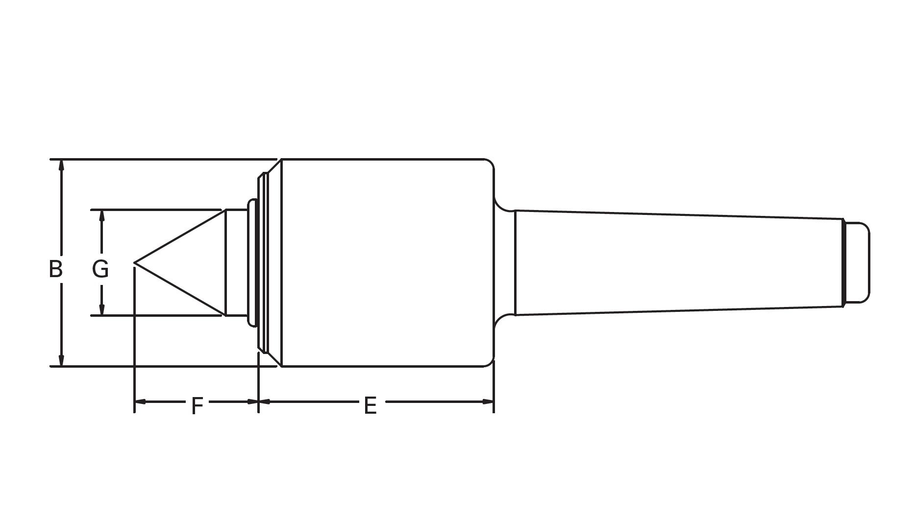 Royal High Precision Quad Bearing Live Center MT3
