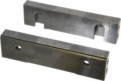 SNAP Jaws 6" HARD VISE JAWS with 1/8" STEP for 6" Kurt Vise 6HSJ-115