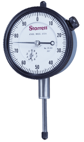 Starrett 1 Total Range - 0-100 Dial Reading - AGD 2 Dial Indicator