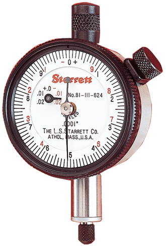 Starrett .250 Total Range - 0-100 Dial Reading - AGD 1 Dial Indicator