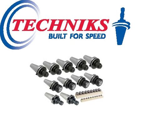 Techniks CNC BT 40 Tooling Package 41 Pc Collet Chucks + Collets