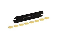 TMX Toolmex GTN Cut-Off & Grooving Blade & Insert Set with 6-895-325 1 1/4 # 5 Blade & 10 Inserts 113-0175-37, .201" Wide 6-895-735