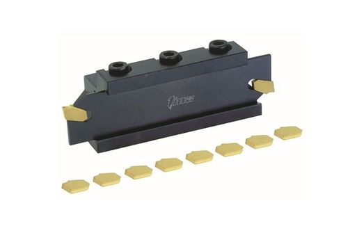 TMX Toolmex GTN Cut-Off & Grooving System with 6-895-6196 Block, 6-895-324 3/4 shank 1 1/4"#4 Blade & 10 Inserts 113-0174-37, .161" Wide 6-895-914