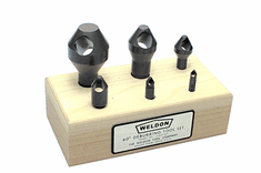 Weldon 6 Pc. HSS 60 Deburring Countersink Set 99038-94-W-SET