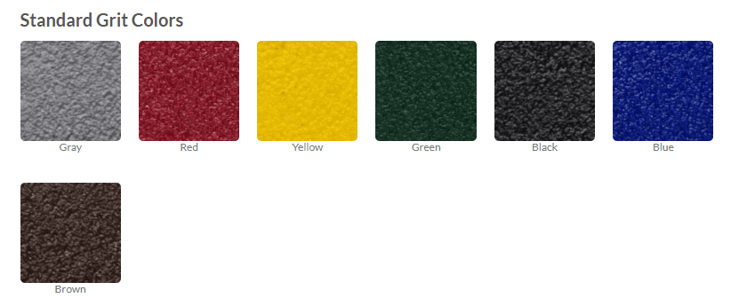 Grit Strip Color Chart