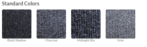 Hi-Traffic Carpet Matting Color Chart