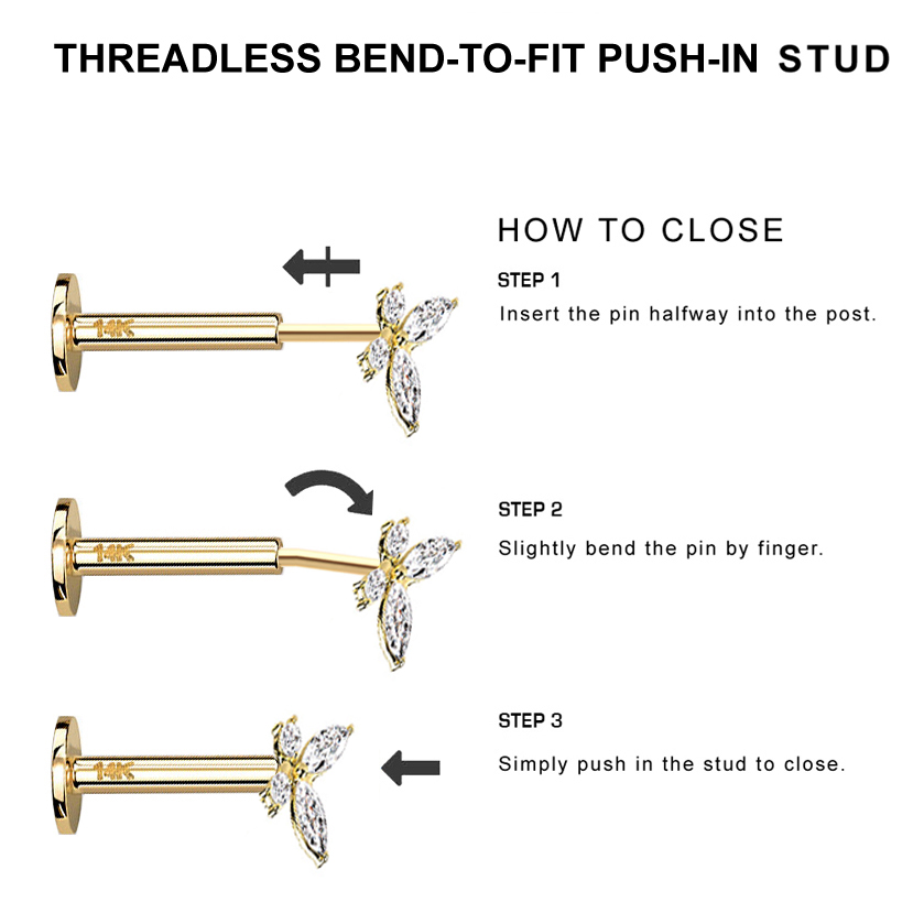Nose Rings Post Push Pin How To Take Out A Post Nose Ring Flat Back Nose Ring Post ...