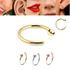 14K Gold Versatile Fixed Ball Open Hoop - Nose, Cartilage, Septum