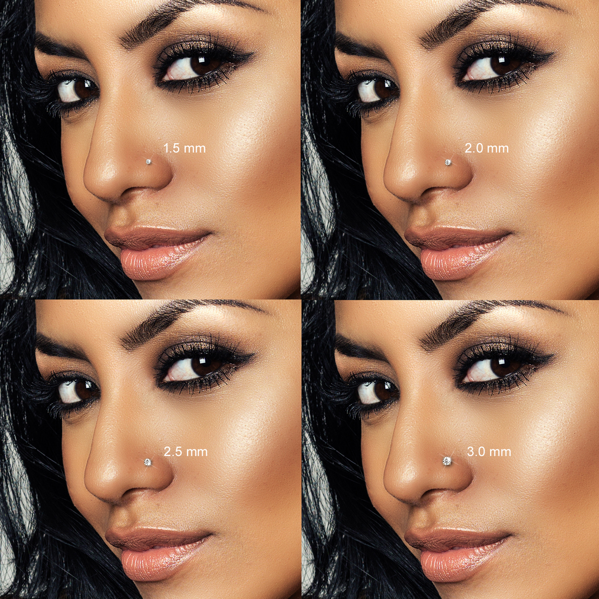 Tragus Earrings Hoop Internally Threaded Labret Stud - 316L - Foto 2