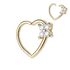 14K Gold CZ Flower Cartilage / Daith Ring - 18G