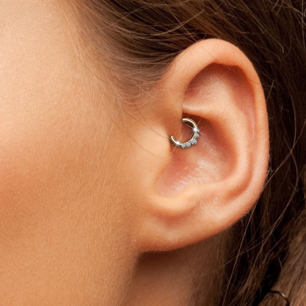 Lot De 3 Piercings Septum En Titane Médical – Diamètres 6, 8, 10 Mm – 0,8 Mm D’épaisseur – Hypoallergénique, Or Et Titane