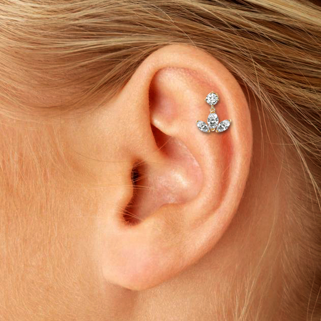 PAVOI 14K Gold Plated Sentimental Dangle Flat Back