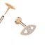 14K Gold Evil Eye Threaded Flat Back Stud - Cartilage, Helix, Earlobe